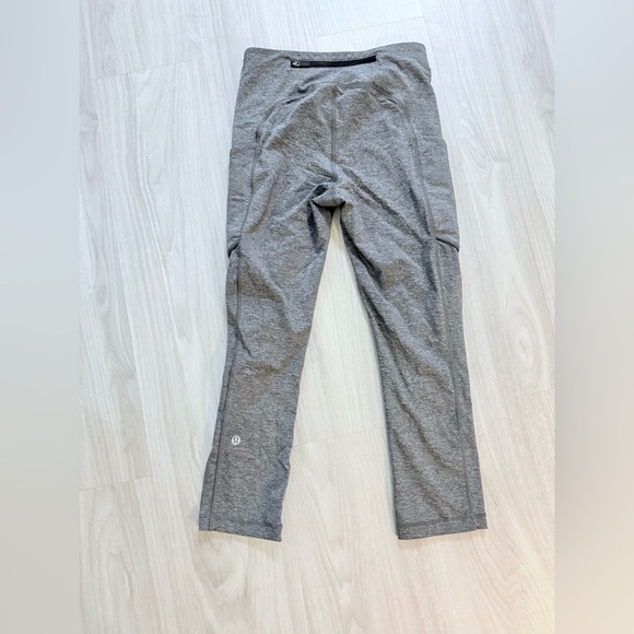 Lululemon Speed Up Crop (21”) Leggings - Pant Heathered Black - Size 4 - Picture 8 of 11